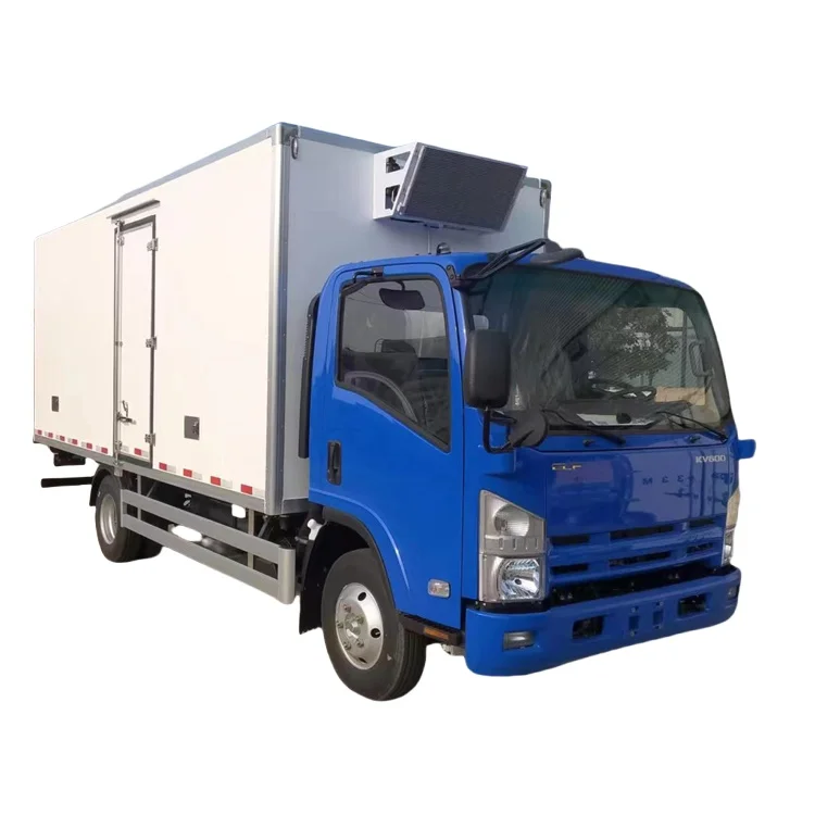 Factory Supply ISUZU KV600 5.6M refrigerated truck refrigerator car cold box truck chill car refrigerated van freezer truck