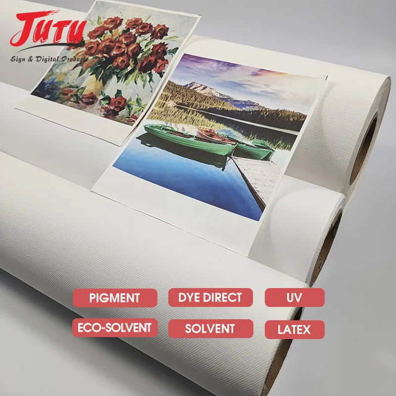 Inkjet digital printable polyester art canvas for printing,Self Adhesive Polyester Canvas For Indoor Decoration