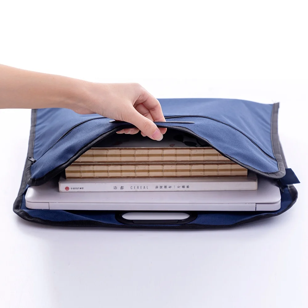 Waterproof functional storage double layer thickness school office certificate document file document bag