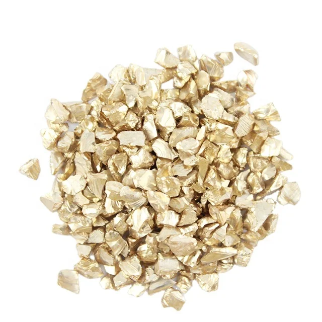 Gold glitter glass granule engineered stone decoration