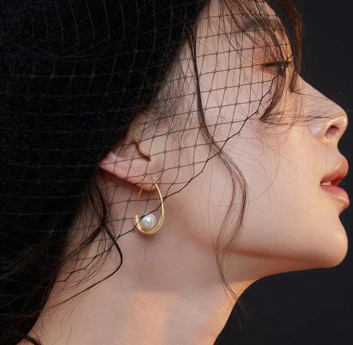 Lead free nickle free hypoallergenic fashion earrings 18k gold plated gold filled jewelry women pearl earrings