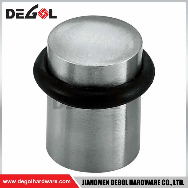 Manufacturing Ground Door Stop Adhesive Magnet Stopper Wall Protector Mounted Black Stainless Steel