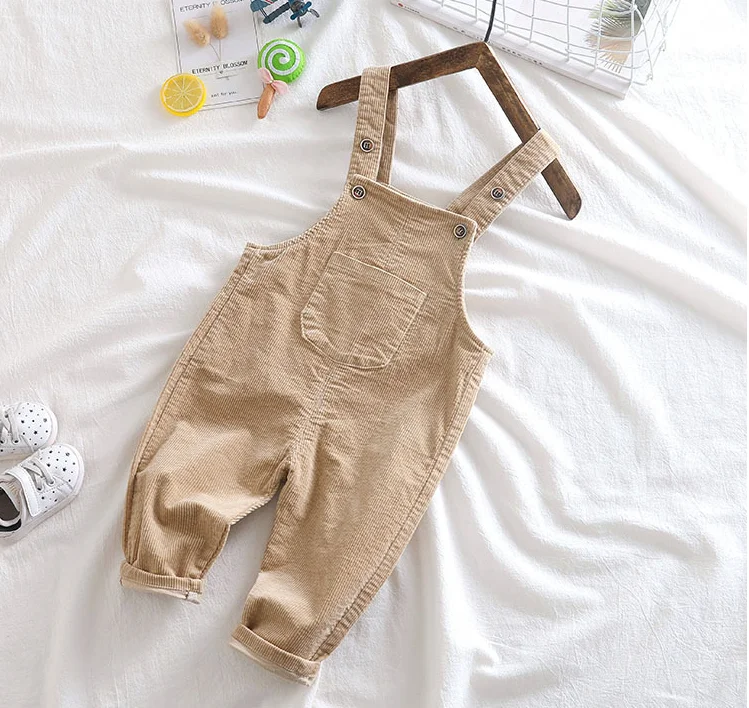 Children Unisex Brown COTTON Trousers / Pants 100% Cotton Overalls overalls