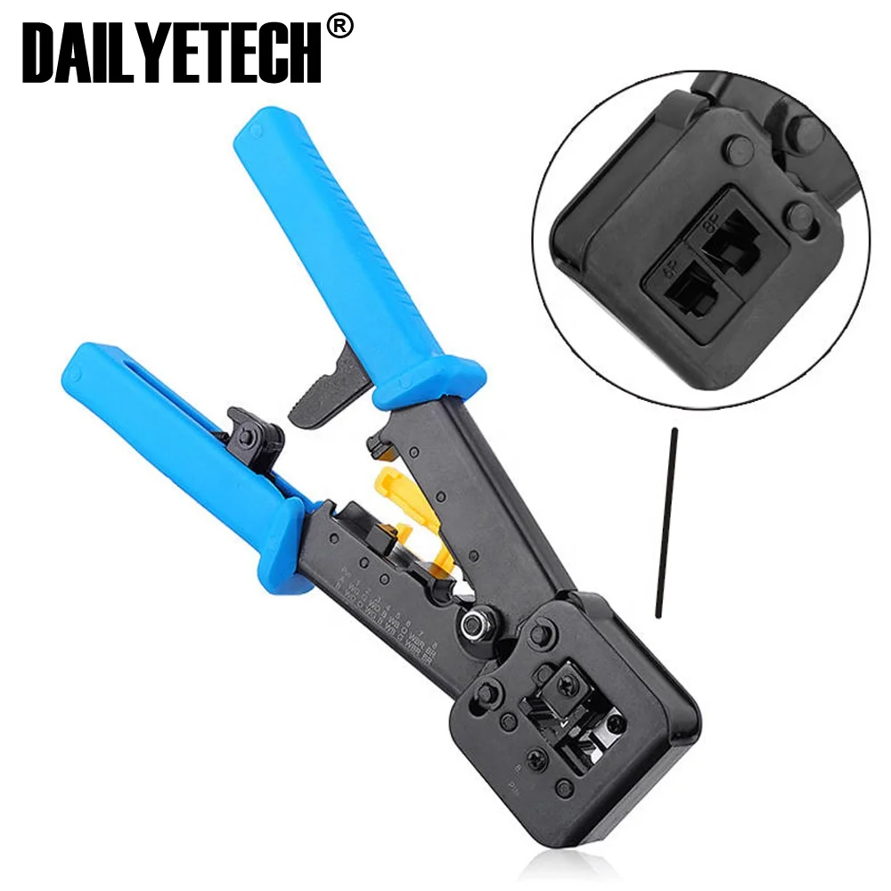 EZ-RJ45 обжимной инструмент для Nexus 6P/RJ11 и 8P/RJ45 обжимные клещи отрезок полоса Многофункциональный телефонной линии