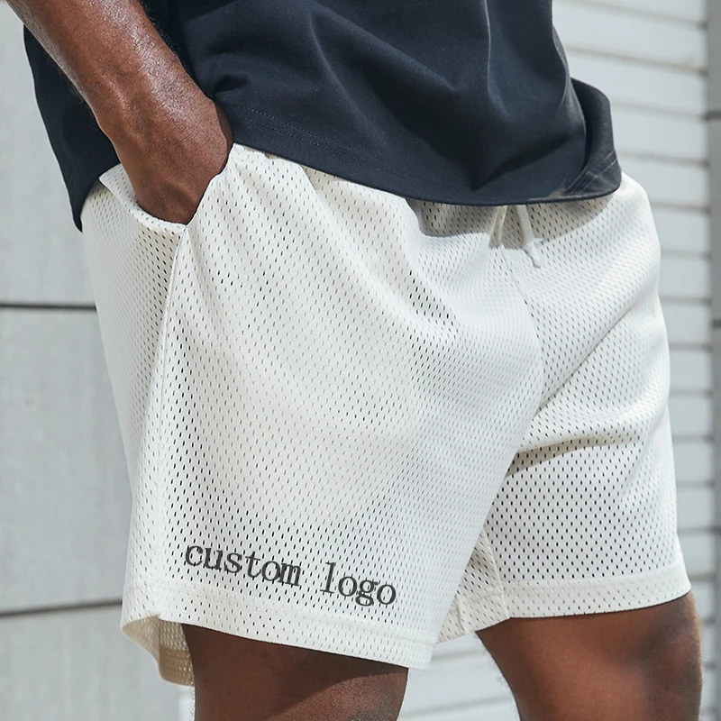 summer essentialsed beach board elastic waist shorts custom designer activewear gym mesh sweat running men shorts