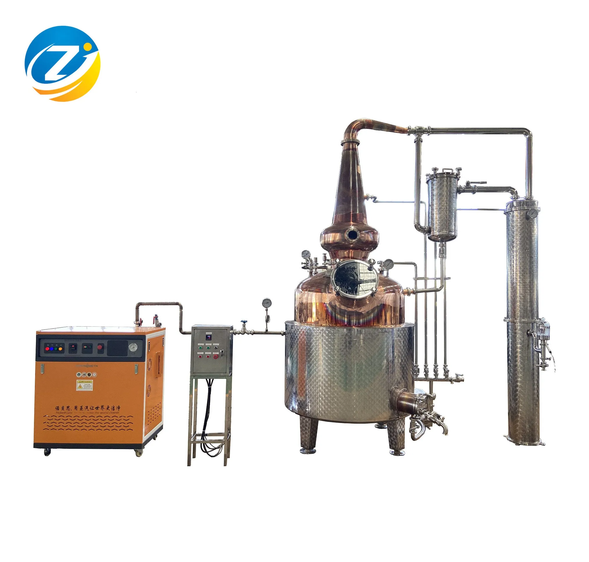 1000 liter ZJ factory distillery machinery multi distill steam condenser brewery steam condenser brewery