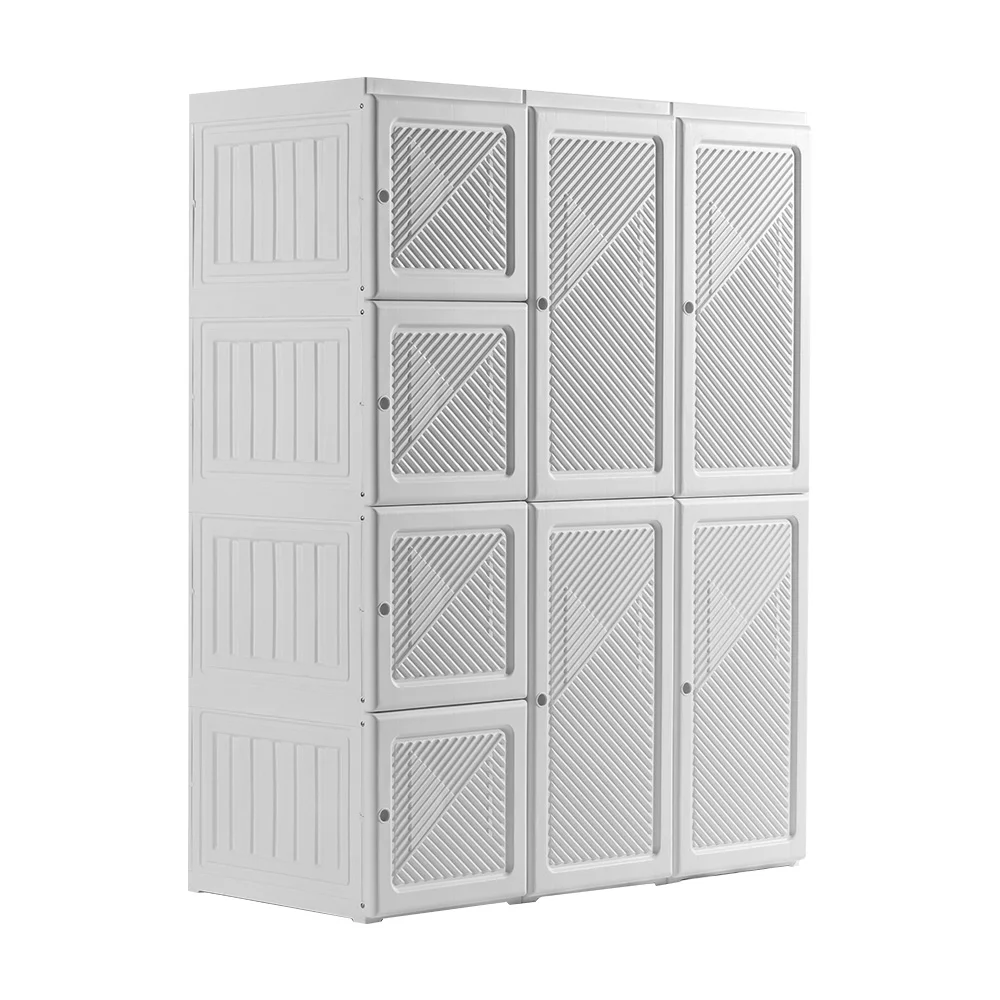 
Wholesale High Quality Large Storage Furniture Foldable Cabinet Plastic Portable Wardrobes 