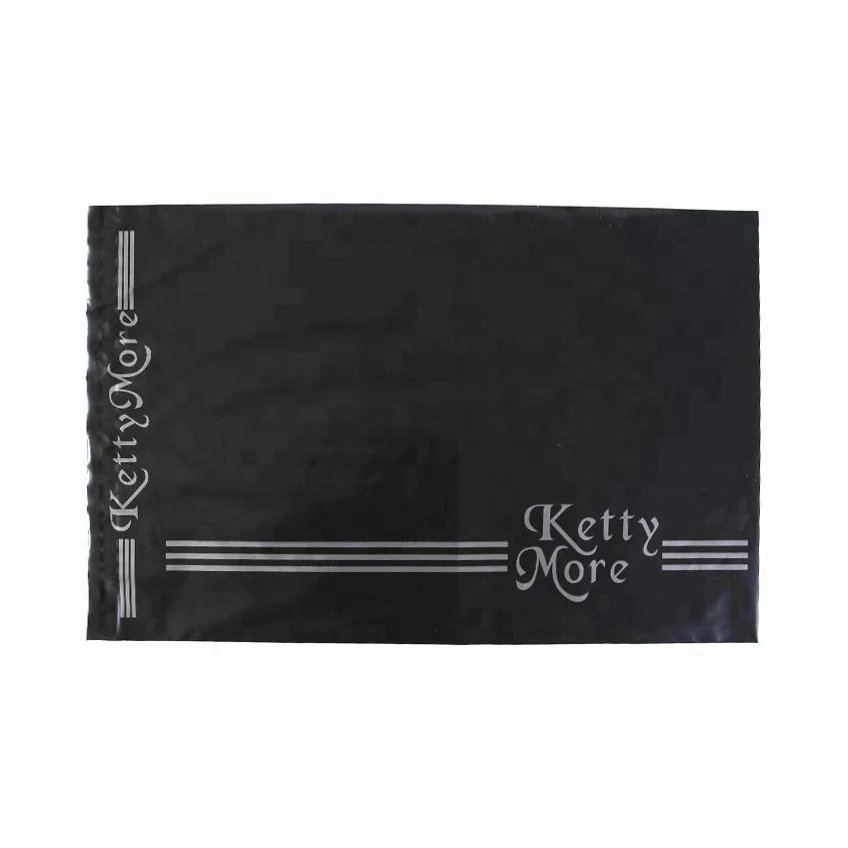 Cheap wholesale clothing shirt shipping Custom order Black printed self sealing plastic packaging postage poly mail bags
