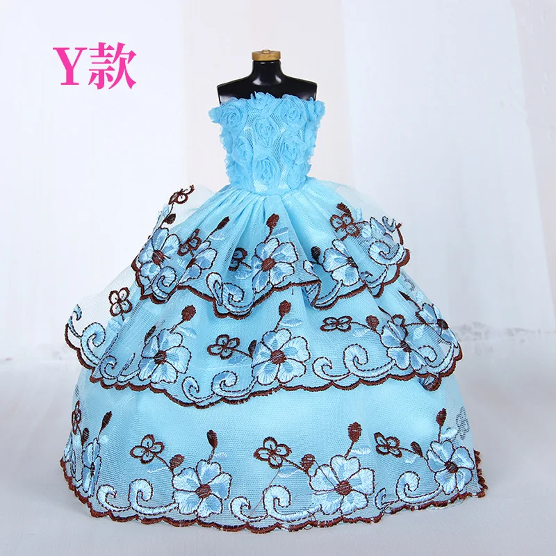 2019 New Fashion Princess Party Dress Clothes Party Clothes Wears Gown Dress Outfit For Barbie Dolls Blue