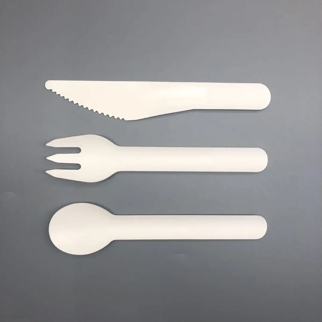 Amazon hot products and competitive price 160mm Eco-Friendly  made of disposable paper cutlery set