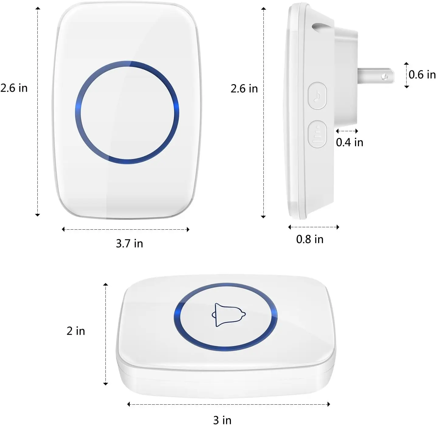 Home Intelligent Door Bell  Door Bell Wireless Waterproof 300M RANGE EU UK US Plug Smart Ring Doorbell