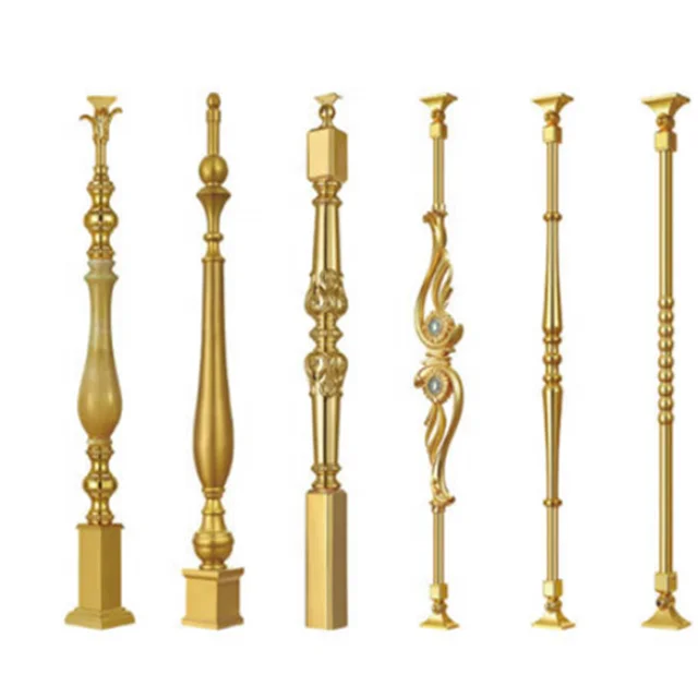 Easy Install New Design Balustrade Pillars Interior Villa Baluster Aluminium Alloy Baluster For Stair