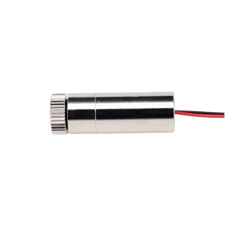 Green Light Single Point Horizontal Cross 520nm 10mW Laser Module Head Glass Lens Focusing Industrial Grade DC 3V-5V