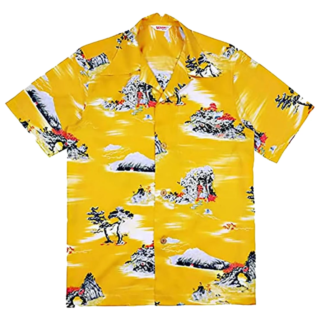 Tropical Print Button Up Short Sleeve Casual Beach Shirt Hawaiian Shirt for Men Dropshipping