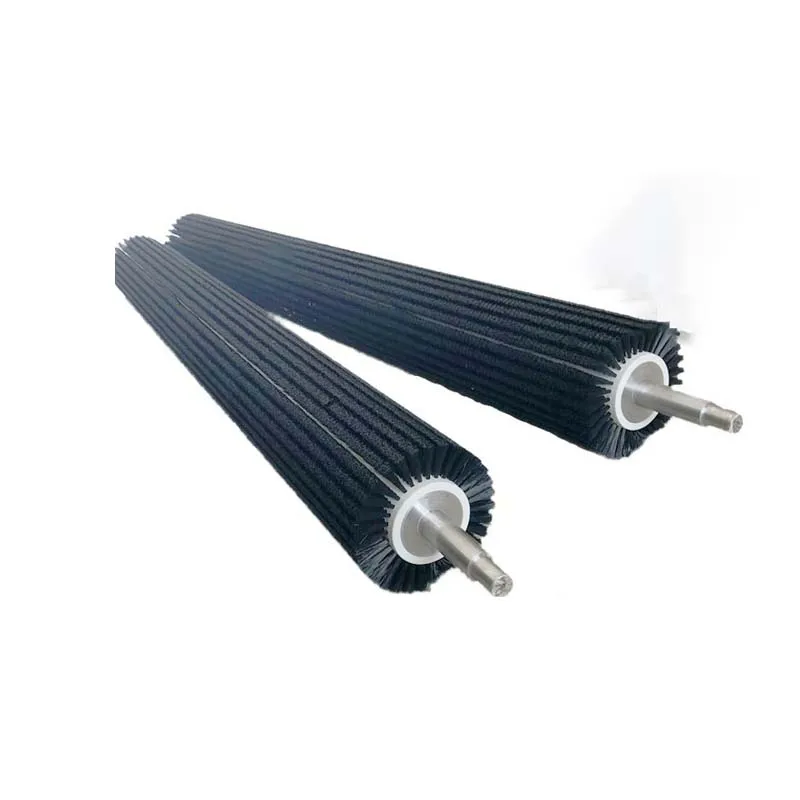 Vegetable washing revolve brush roller with steel shaft from brush industry base