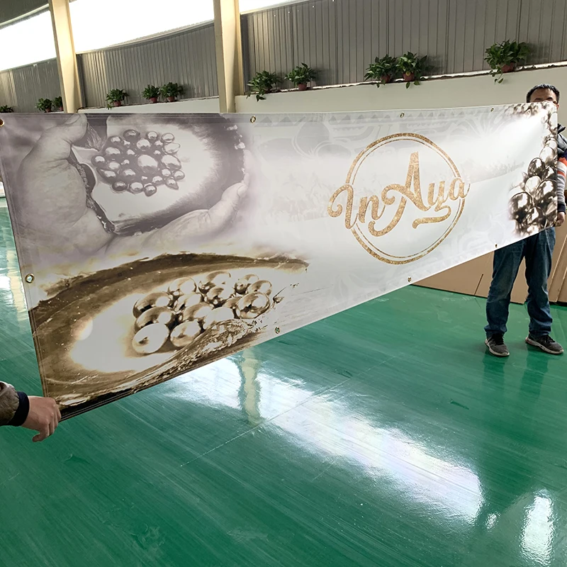 Outdoor advertising fabric banner with custom print Mesh Vinyl Flex Banner Ceiling Hanging Signs Windshield Promotional Banners