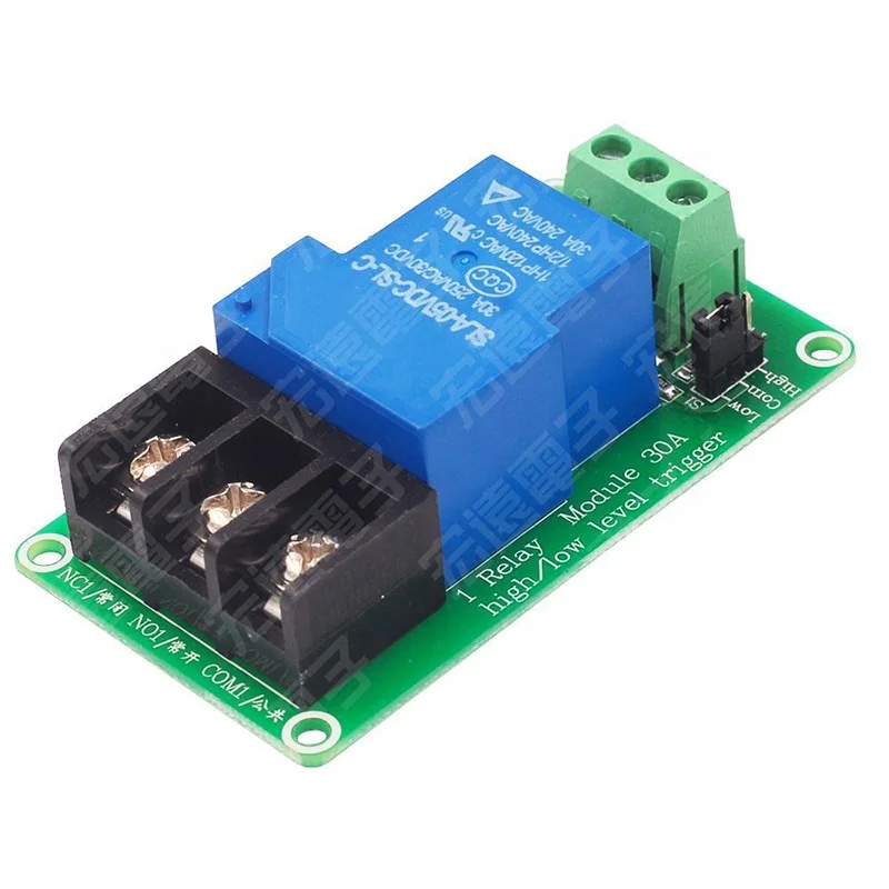 30A Optocoupler Isolation Support High Snd Low Level Trigger Relay Module Included 12V High Current 1 Channel Relay Module