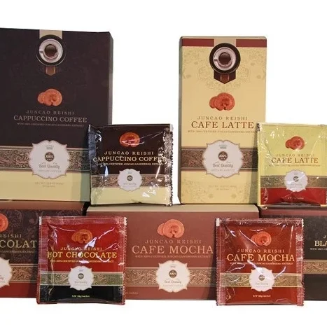 Instant coffee reishi coffee Herbal supplement OEM sachet box pouch