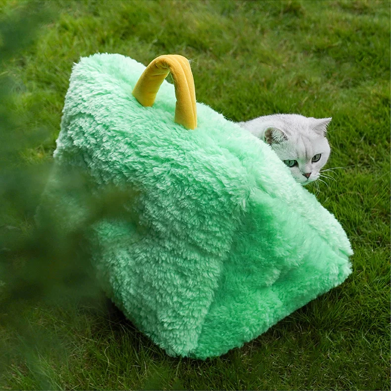 Monster Plush Cat Nest Novelty Pet Beds New Design Funny Warm Soft Cute Pet Cat Bed House