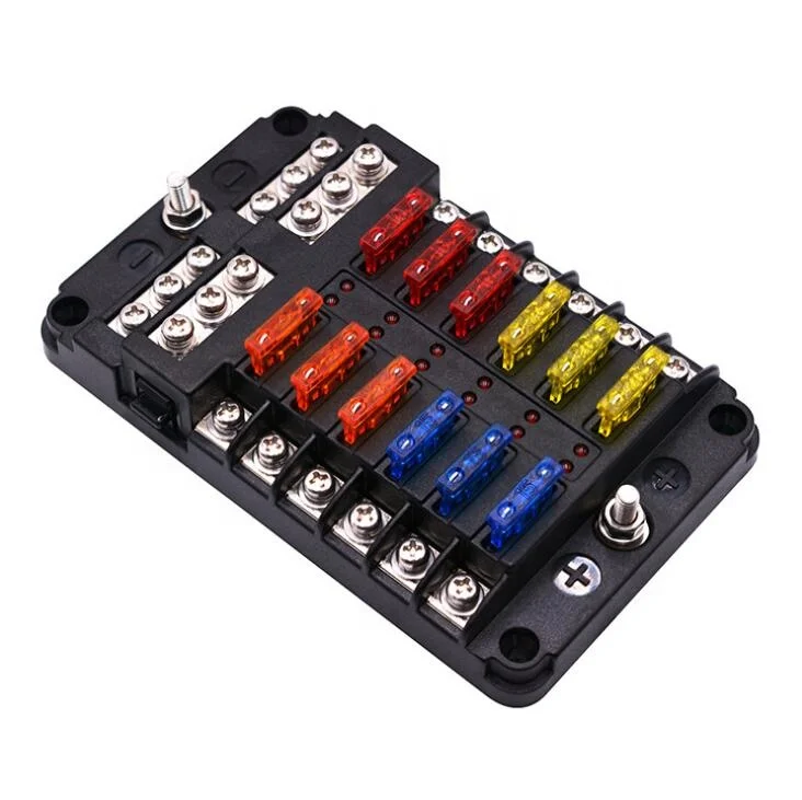 12 Way automotive Fuse Block with Negative