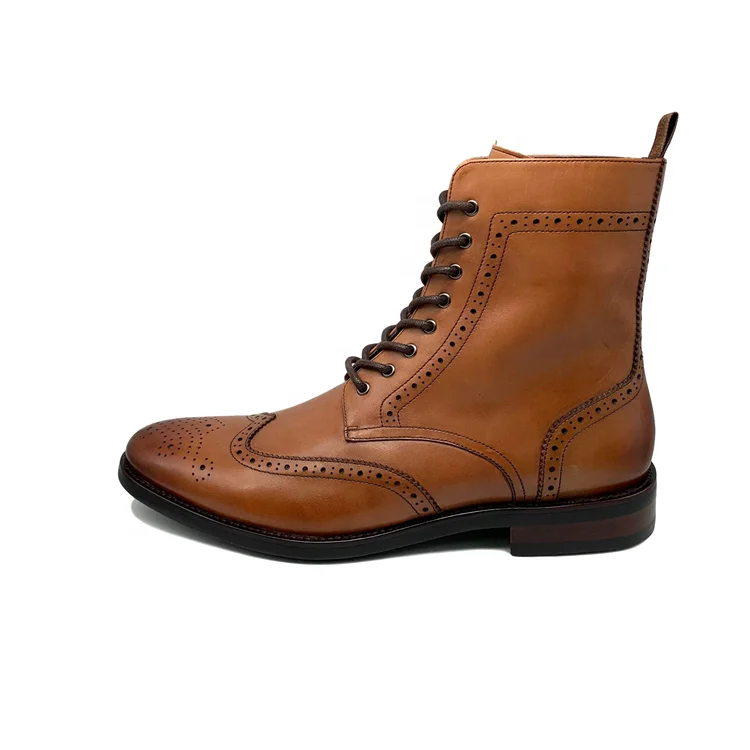
Luxury Classic Fashion Trend Wholesale Italy Latest Design High Quality Leather Boots For Men 