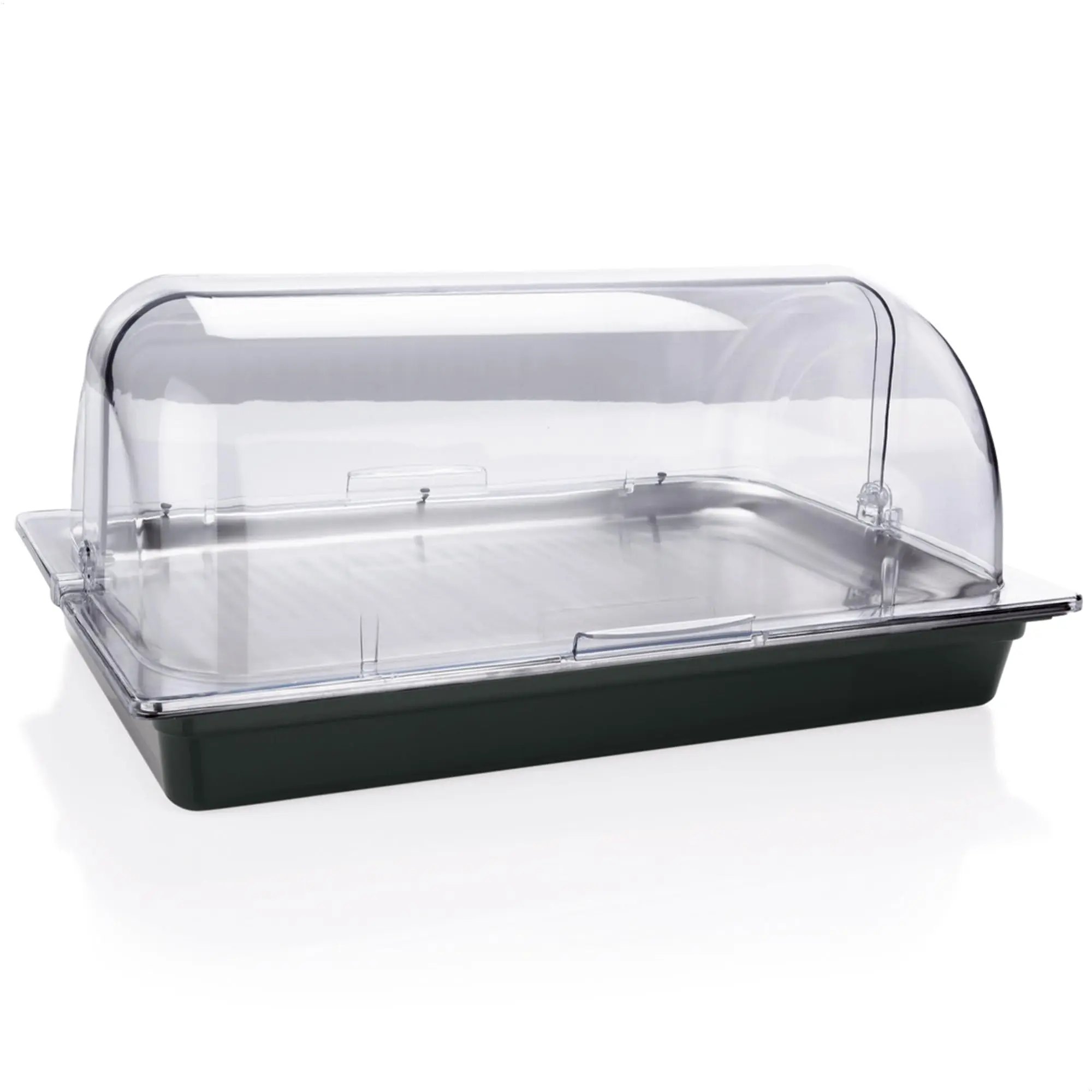 Cooling System Cold Food Display Pans Cold Food Pans Display Case With PC Roll Top Cover