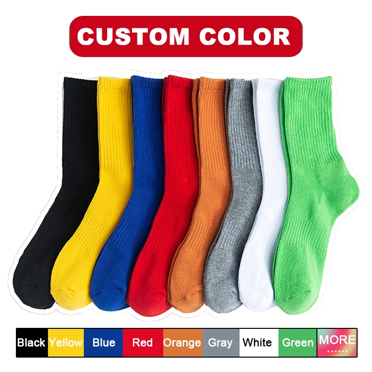 Plain Knit Embroidery Wholesale Custom Sock Bamboo Crew Grip Printing Baby Sport Made Happy Logo Socks Paper Card Customize