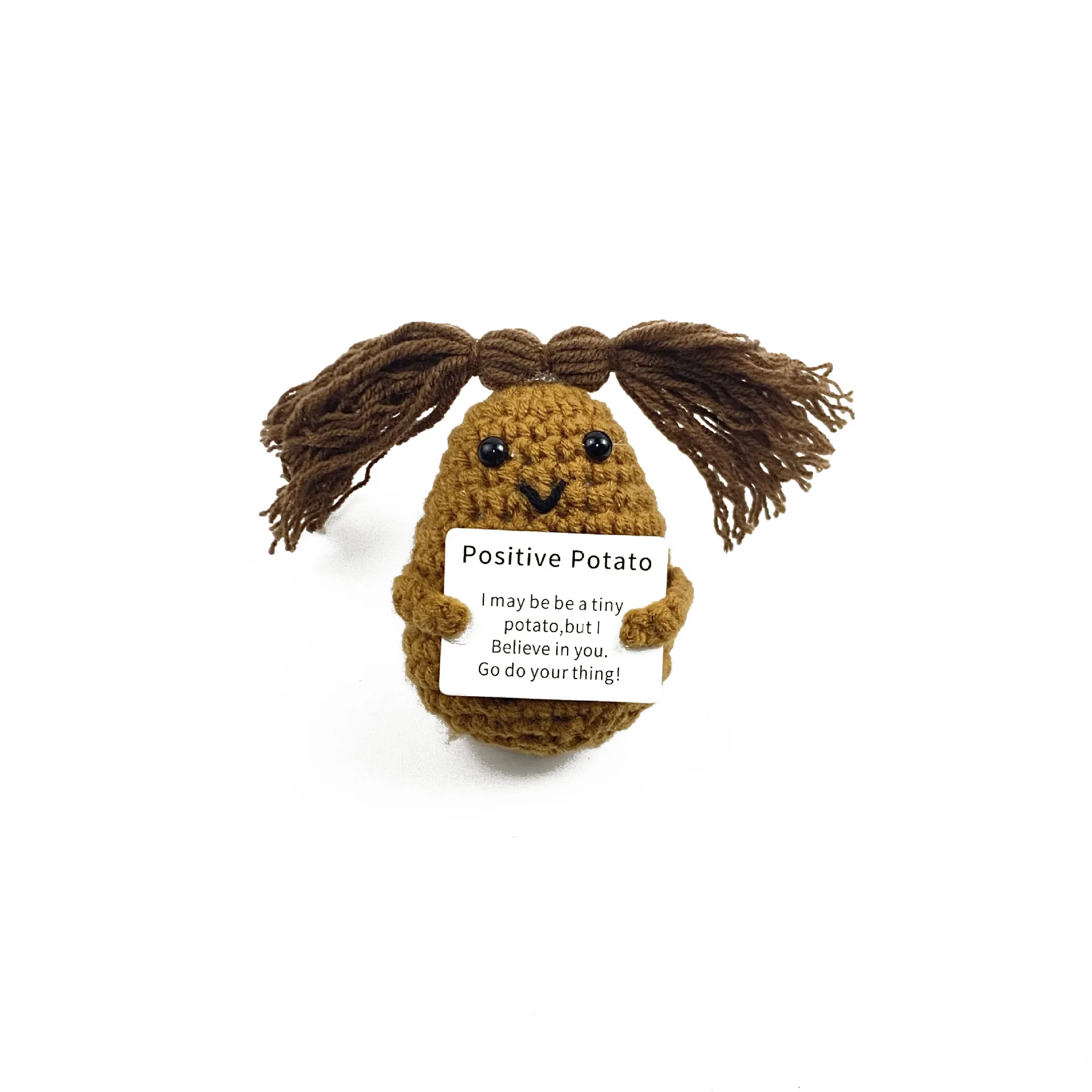 Горячая шерстяная вязаная мини-забавная позитивная кукла-кукла