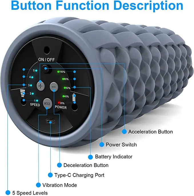 Gym Massage Custom Logo Fitness Gym Electric Vibrating Epp Muscle Fitness Foam Sports Rollers Soft Mini Foam Roller