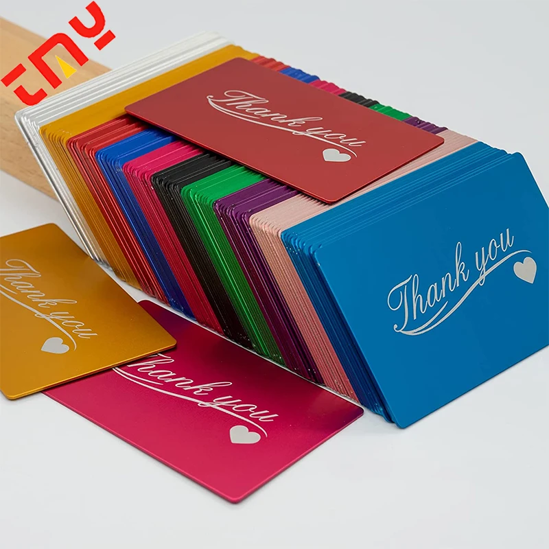 Cheap Price Wholesale Blank 0.8Mm Thick Anodized Aluminum Business Card With Laser Engraving