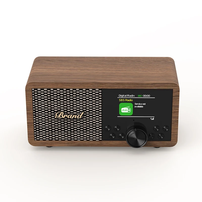 Ретро новый дизайн красочный экран Деревянный DAB/DAB + Радио fm радио беспроводное bt