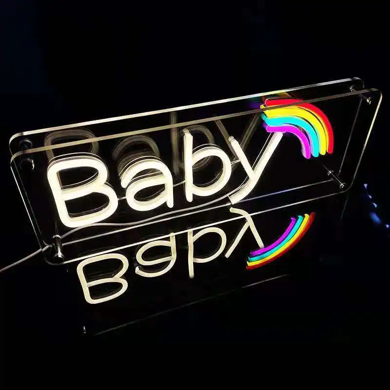 Dropshipping Amazon USB Neon LED Sign Flex Night Lamp Custom Strip Lights Signs Christmas Birthday Neon Light