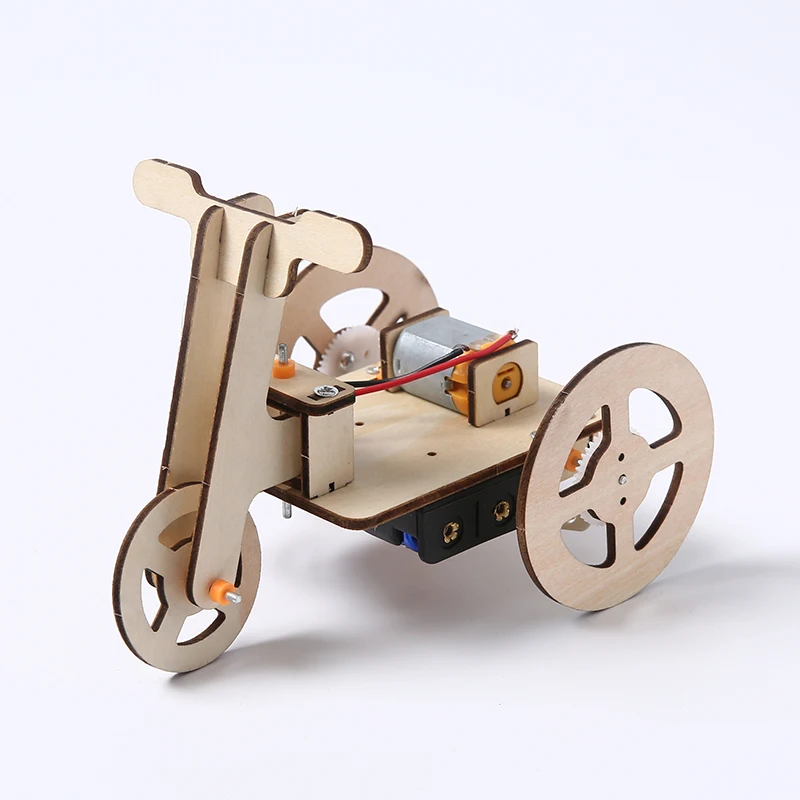 Electric tricycle mechanical puzzle in wooden toy stereo craft puzzle assembly toys 3d wooden puzzle