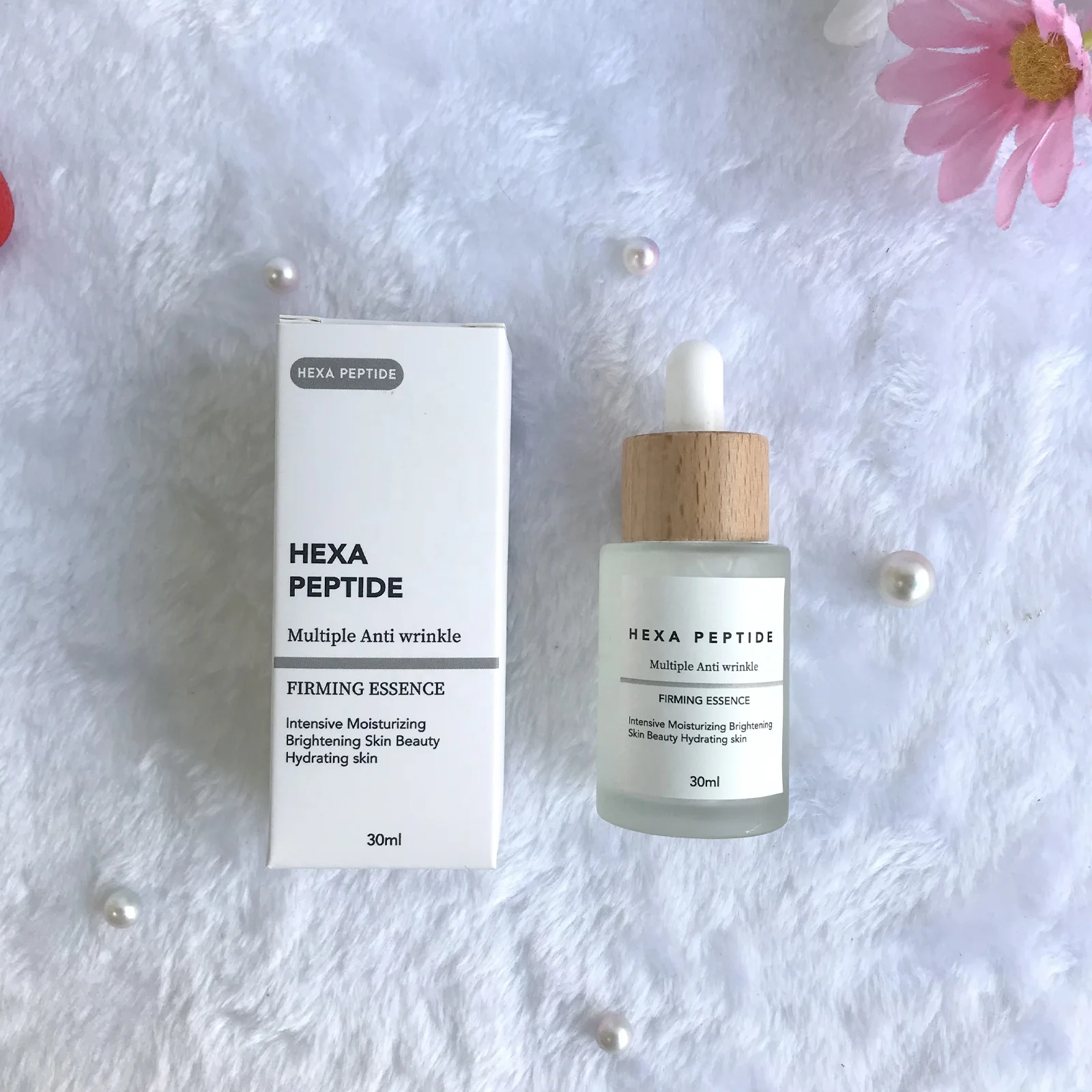 Skin Care Serum Glass Bottle Dropper 30Ml Facial Firming Anti-Wrinkle Facial Serum Hexa Peptide Serum