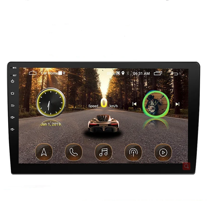 2 Din 9 дюймов Android 8,1 универсальный автомобильный Радио 1 Гб + 16 Гб Стерео GPS Navi Wi-Fi USB Мультимедиа MP5 плеер с камерой