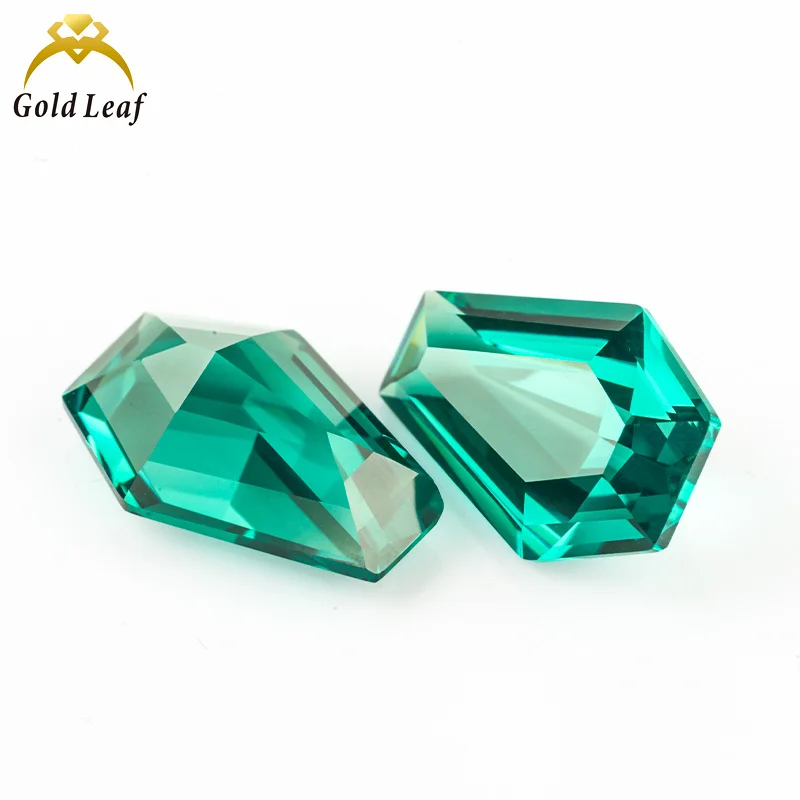 Goldleaf High Quality Columbian Emerald Loose Gemstones GRC Kite Cut Green Lab Grown Emerald Stone for Jewelry Making