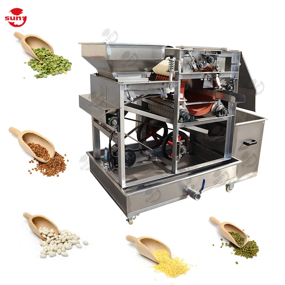 Safe and reliable wet groundnut almond peeling machine soybean broad bean peeler lentils chickpea skin removing equipment