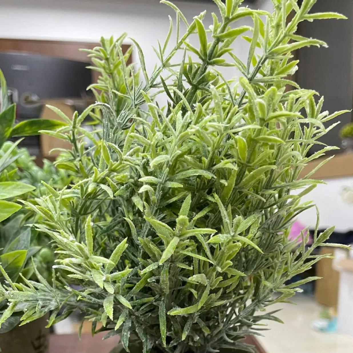 Artificial Plants Mini Greenery Plants Artificial Potted Green Plants  For Home Decoration