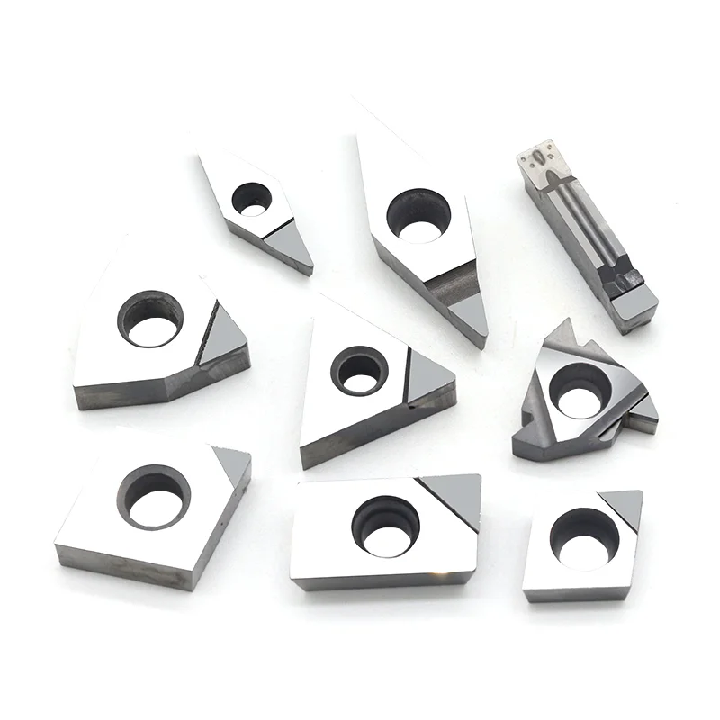 Diamond inserts for copper and aluminum CNC lathe tools turning tool grains super bright PCD cutter head