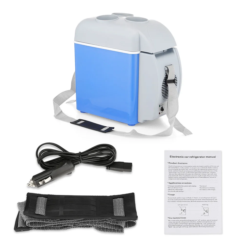 Best price  7.5L car fridge car and home use fridge 12V hot and cold box car refrigerator mini refrigerator