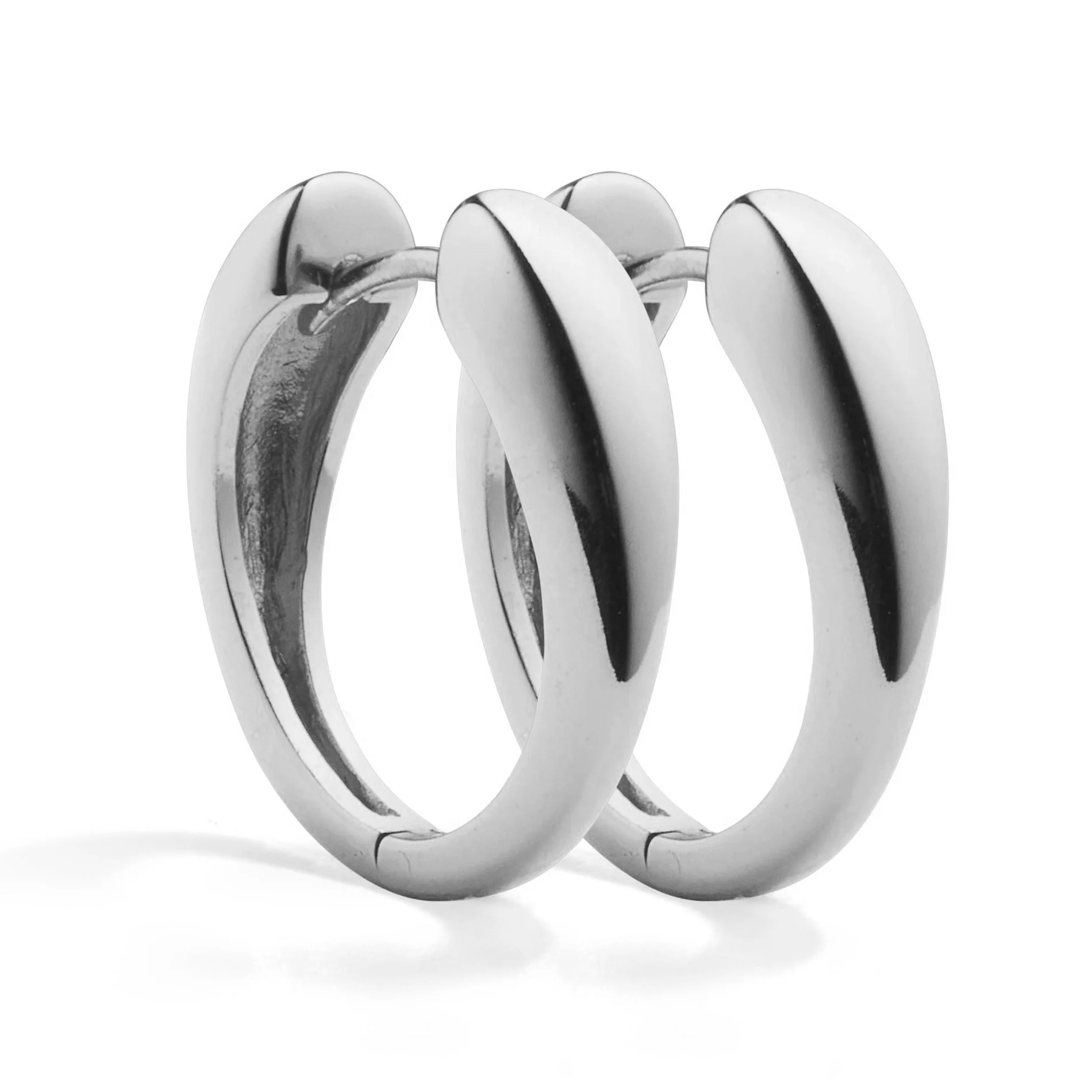 Milskye chunky jewelry 925 sterling silver 18k gold plated geometric allure huggie earrings for women