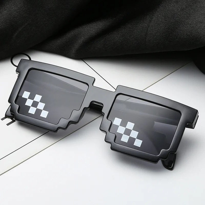2021 Promotional Cheap Pixel Thug Life Party Glasses Mosaic Sunglasses