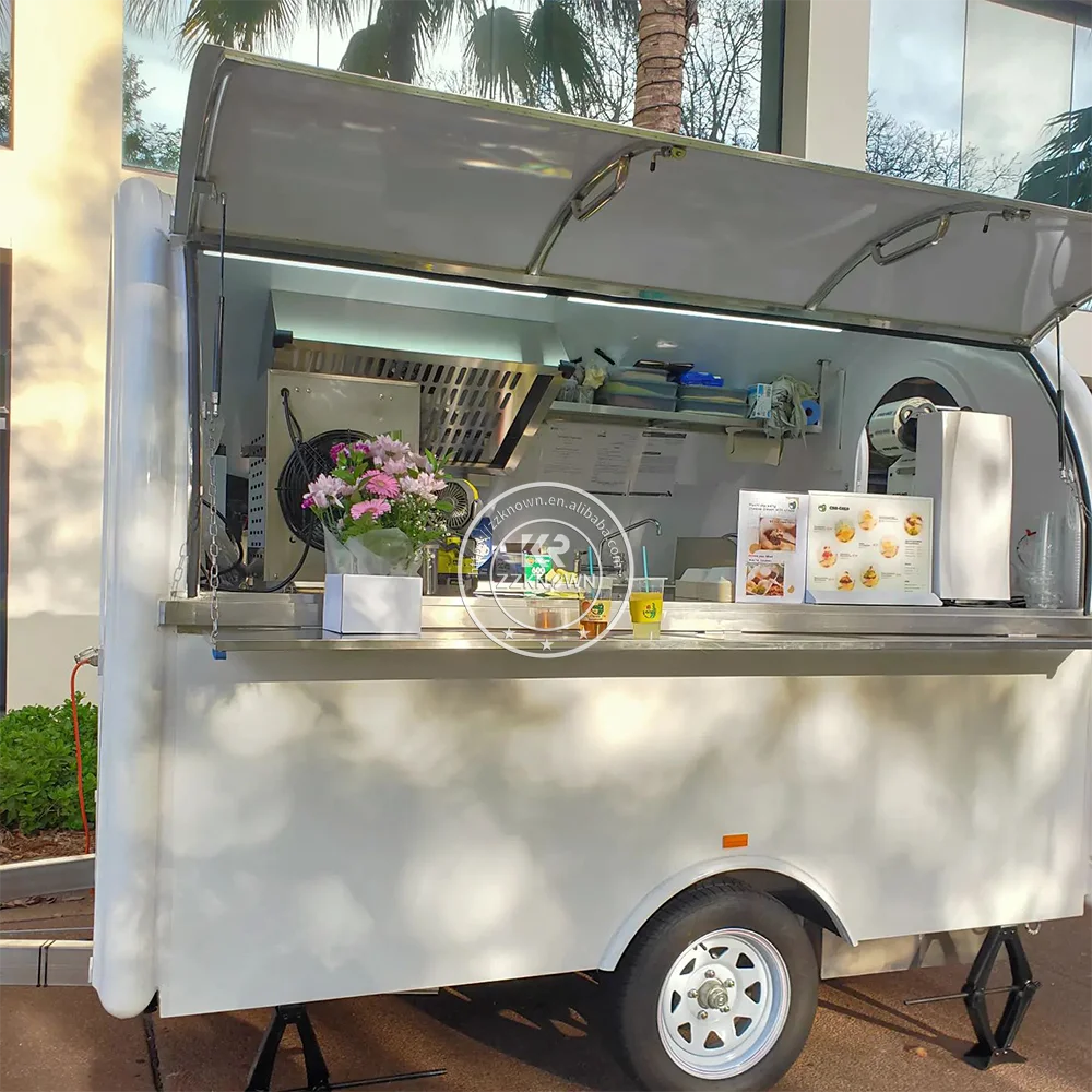 Commercial Food Van Concession Street Mobile Food Truck Cart Fast Trailer For Sale Usa Europe Outdoor Mobile Food Trailer