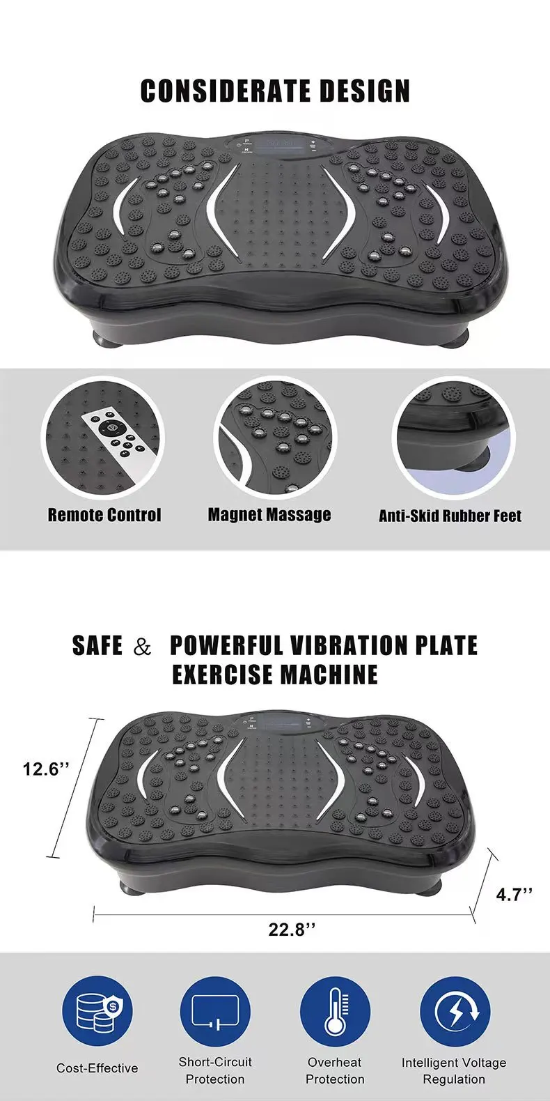 Vibration Plate Exercise Machine Whole Body Workout Power Vibrate Fitness Platform  for Weight Loss Shaping Home Gyms Workout