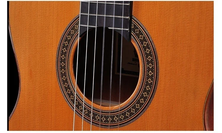 Высококачественная 39-дюймовая Классическая акустическая гитара Sapele Neck из красного дерева сзади/сбоку нейлоновая музыкальная Топ оптом однотонная OEM