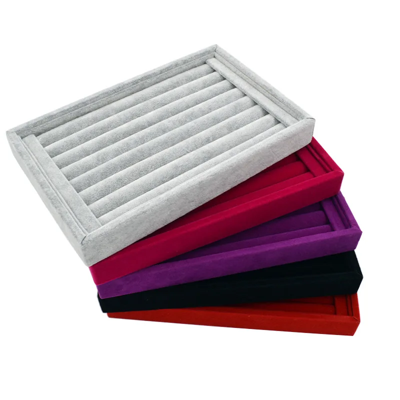 Small velvet ring plate Ear studs Earring plate Empty plate Jewelry display rack Jewelry storage box Tray