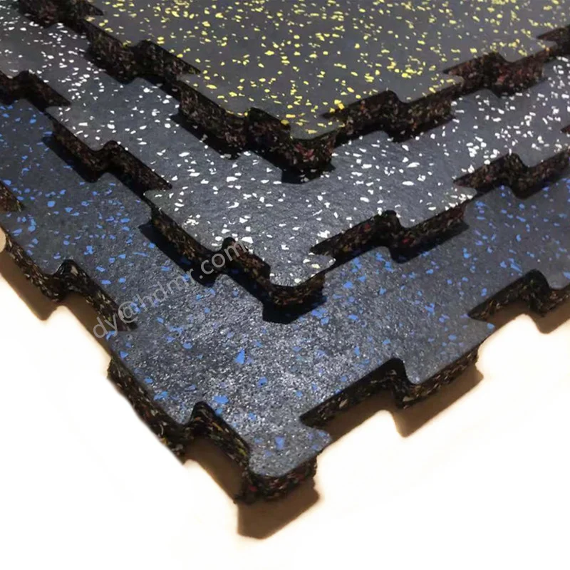China factory compound 485*485 rubber flooring indoor gym interlocking rubber tiles rubber mat