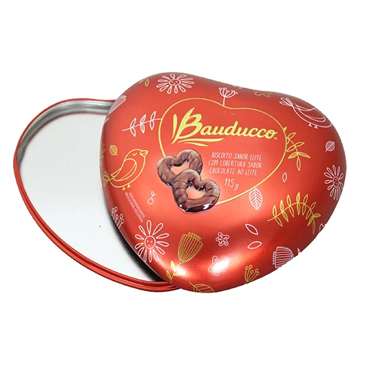 Factory Price Heart Shape Tin Box for Chocolate Candy, Food Tin Can