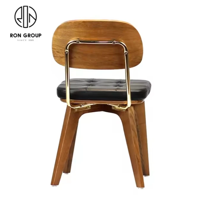 Kitchen Italian Modern Simple Design Dining Chairs Comfortable Ash Solid Wood Lounge Restaurant Dining Chairs