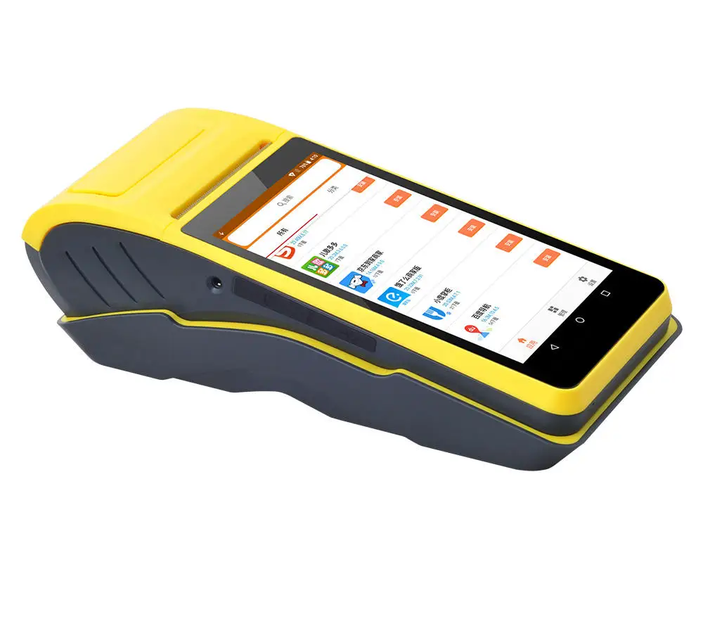 Thermal printer android all in one epos cheap price handled POS machine for payment support 1D 2D barcode reading POS-I100